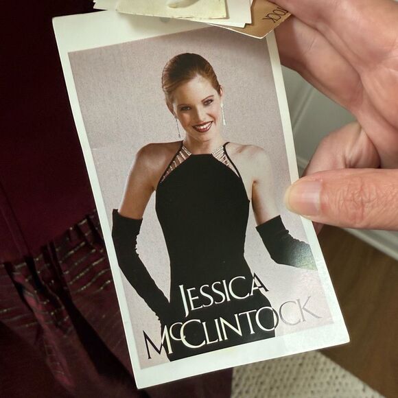 Vintage NWT NOS 90s Jessica McClintock GunneSax Burgundy Corset Steampunk Pirate - Picture 8 of 13